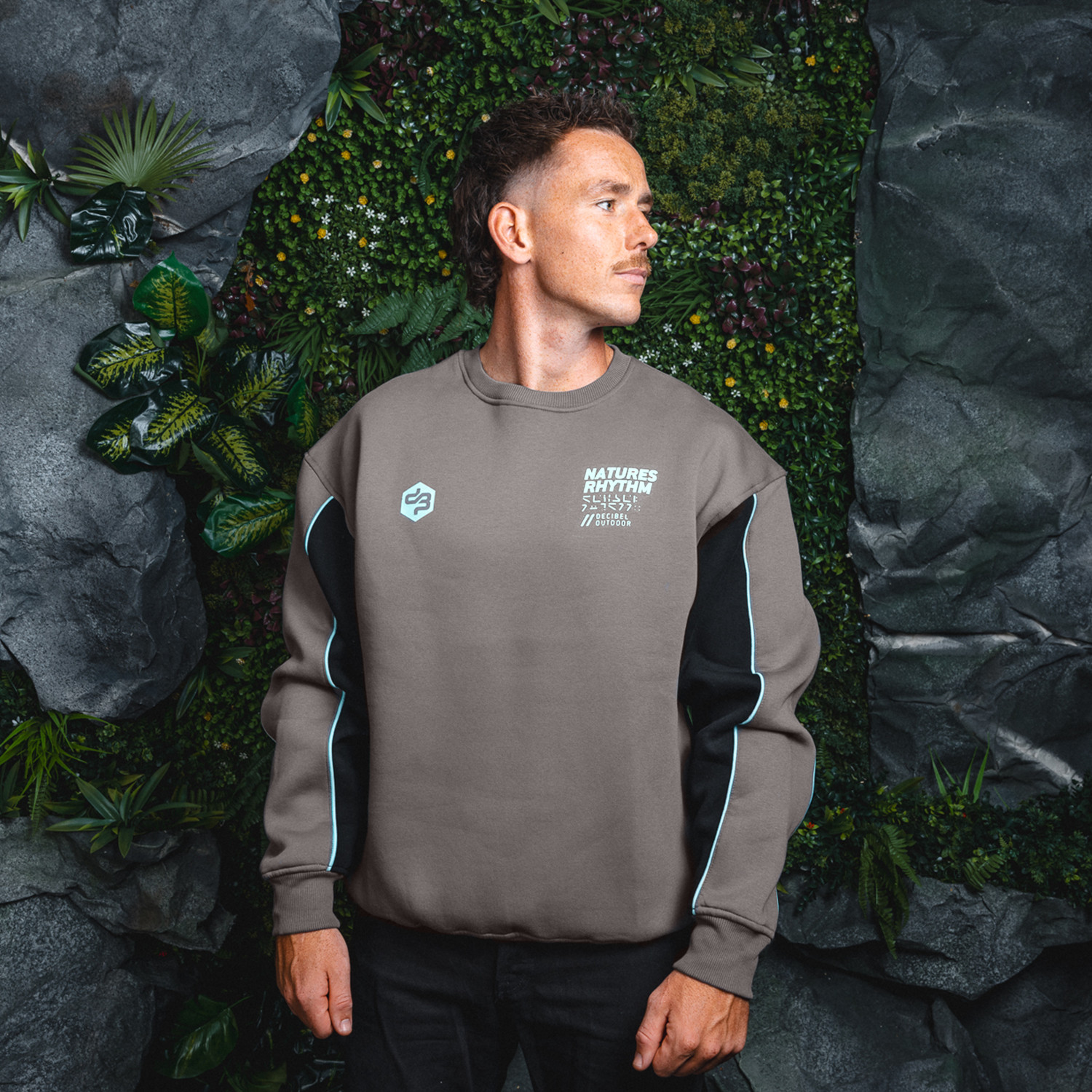Decibel Mole Grey oversized Crewneck image