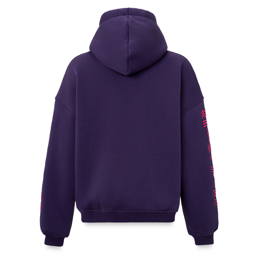 Decibel Pink Print boyfriend Hoodie