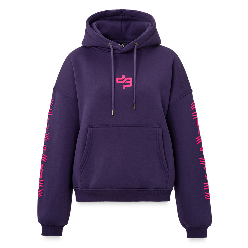 Decibel Pink Print boyfriend Hoodie
