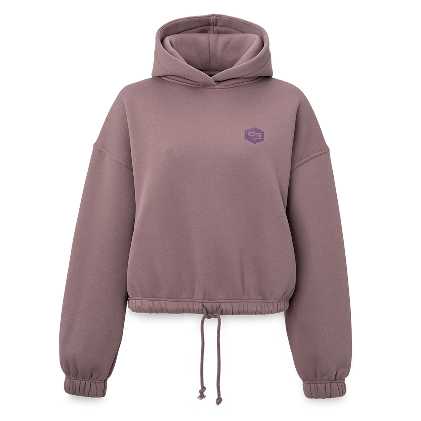 Decibel Mauve cropped Hoodie