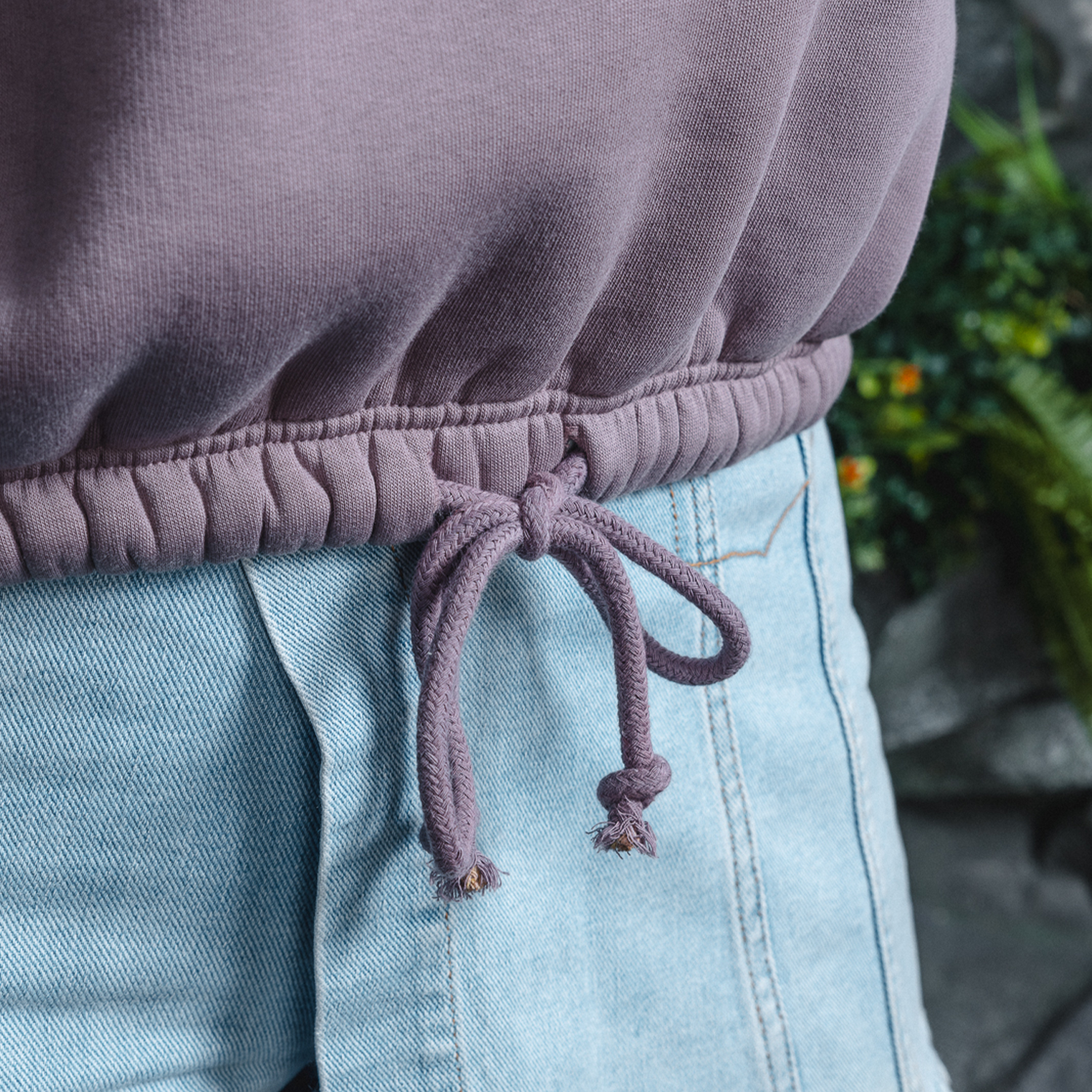 Decibel Mauve cropped Hoodie image