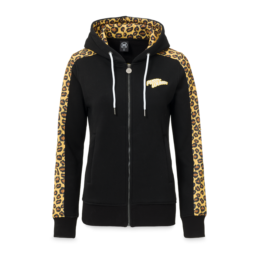 Pussy Lounge Leopard hooded zip