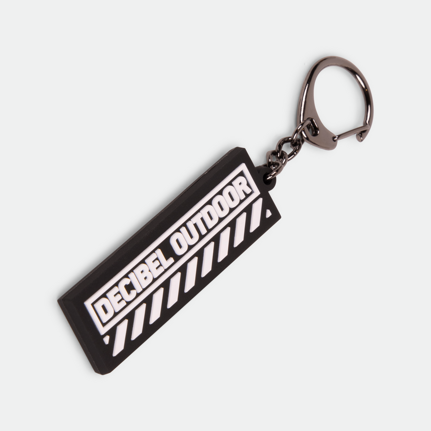 Decibel rubber keychain