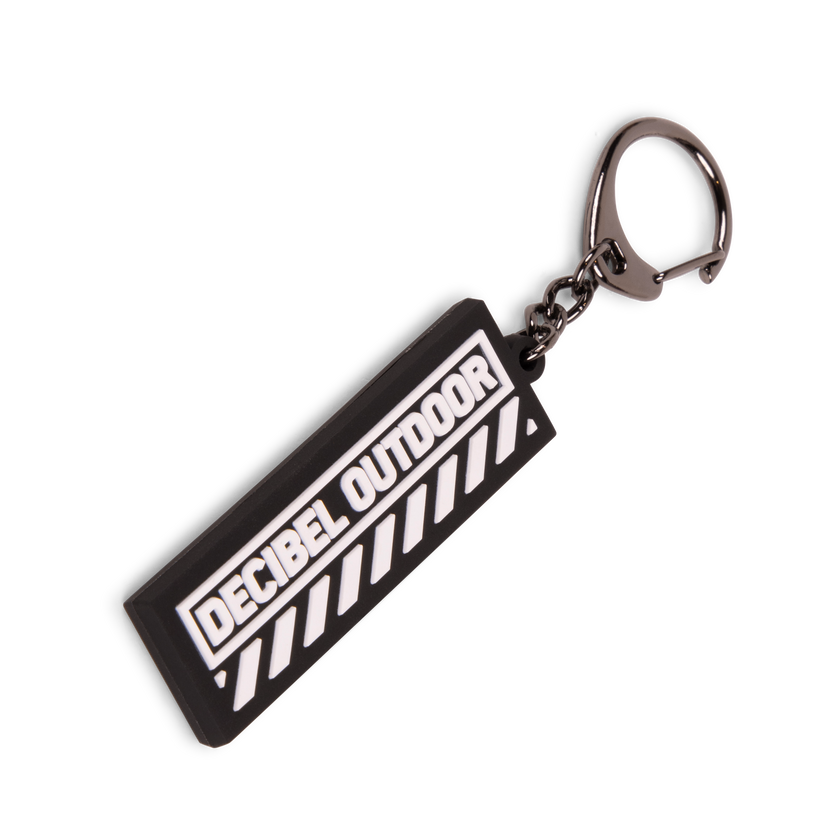 Decibel rubber keychain