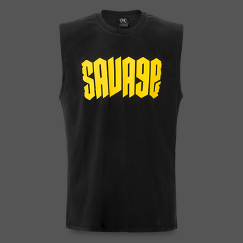 Decibel Savage Washed Black Muscle Tee image