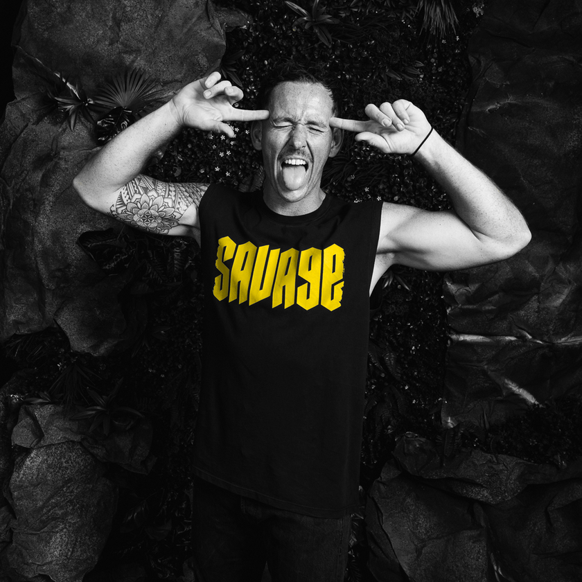 Decibel Savage Washed Black Muscle Tee