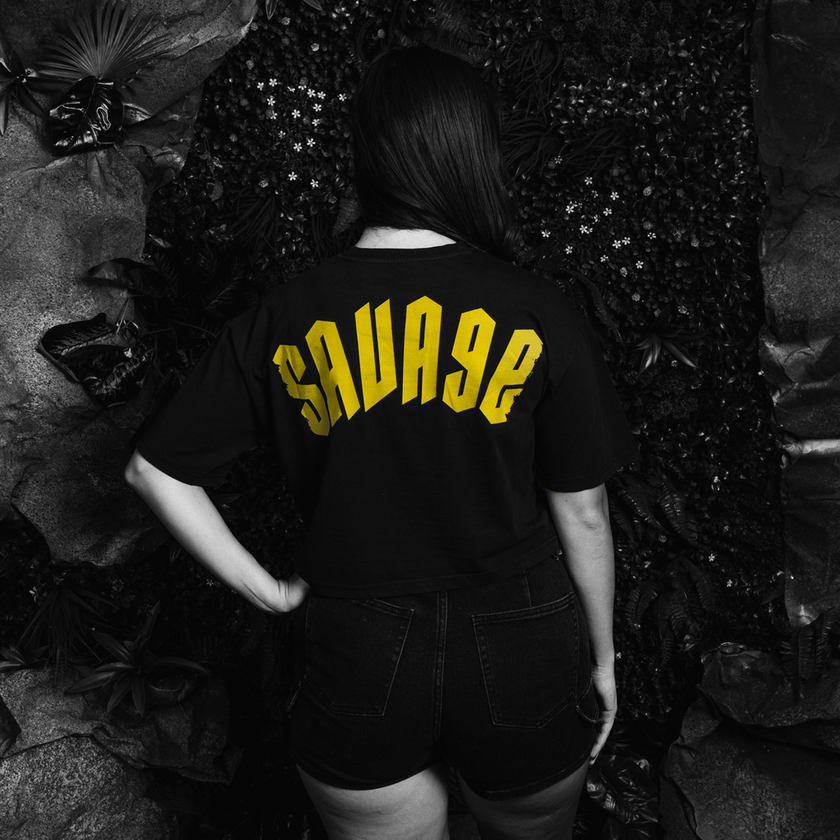 Decibel Short Tee Savage Washed Black