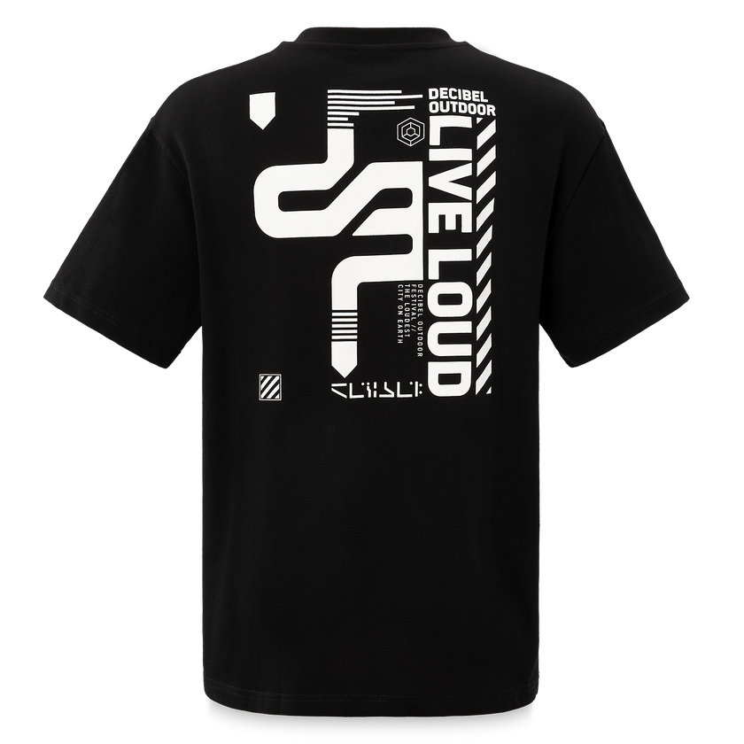 Decibel T-shirt black/white Cosmic
