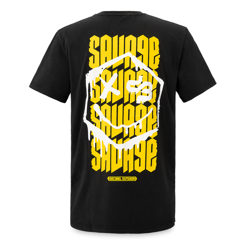 Decibel Savage Washed Black T-shirt