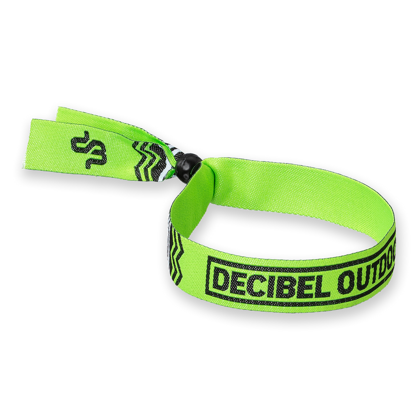 Decibel Neon Green Woven Bracelet