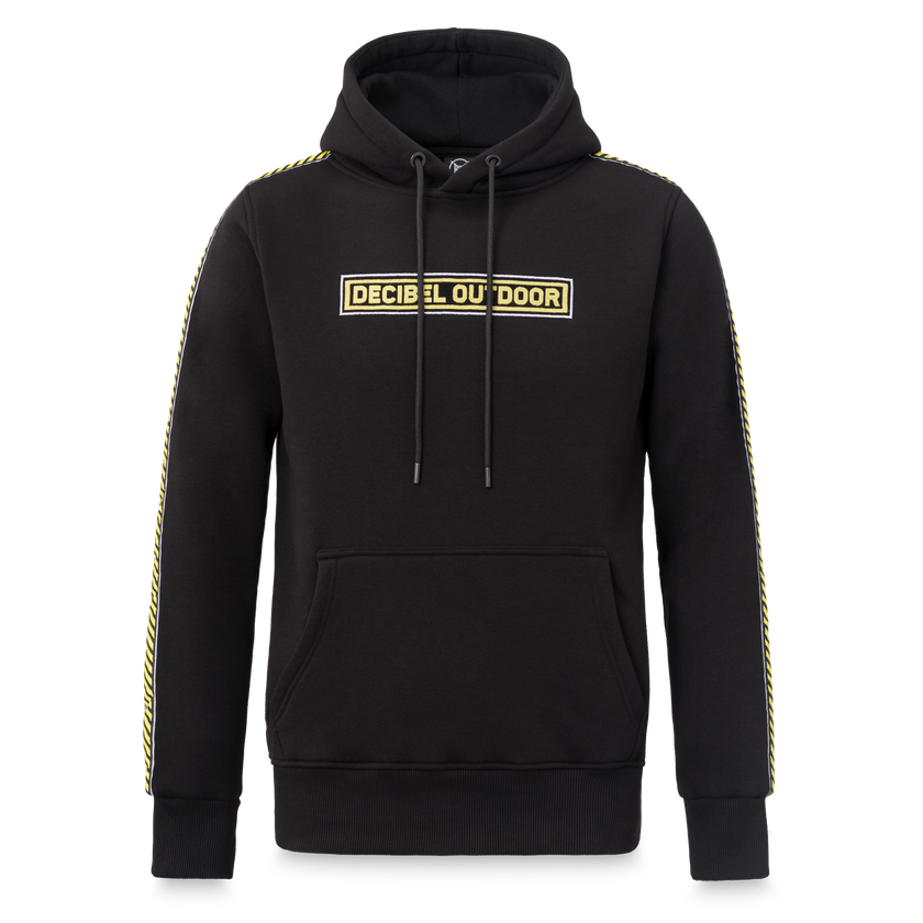 Decibel Yellow tape hoodie